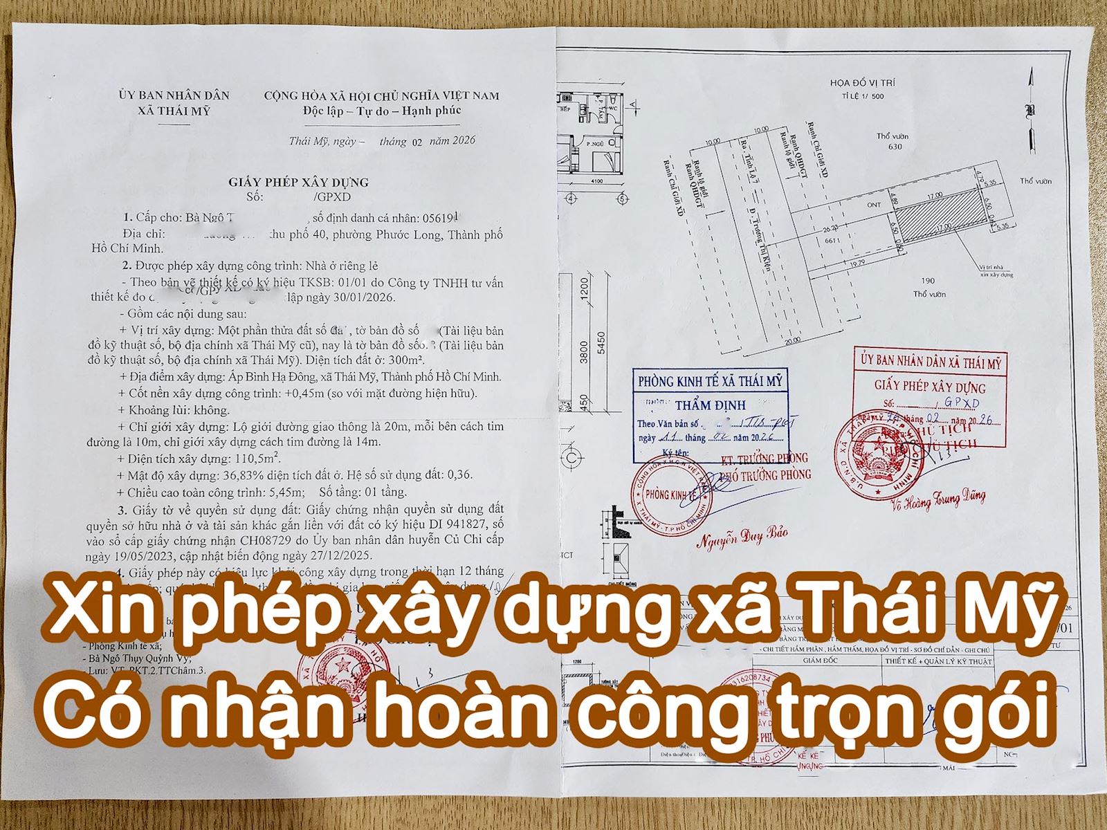 Dịch vụ xin phép xây dựng xã Thái Mỹ có nhận hoàn công trọn gói
