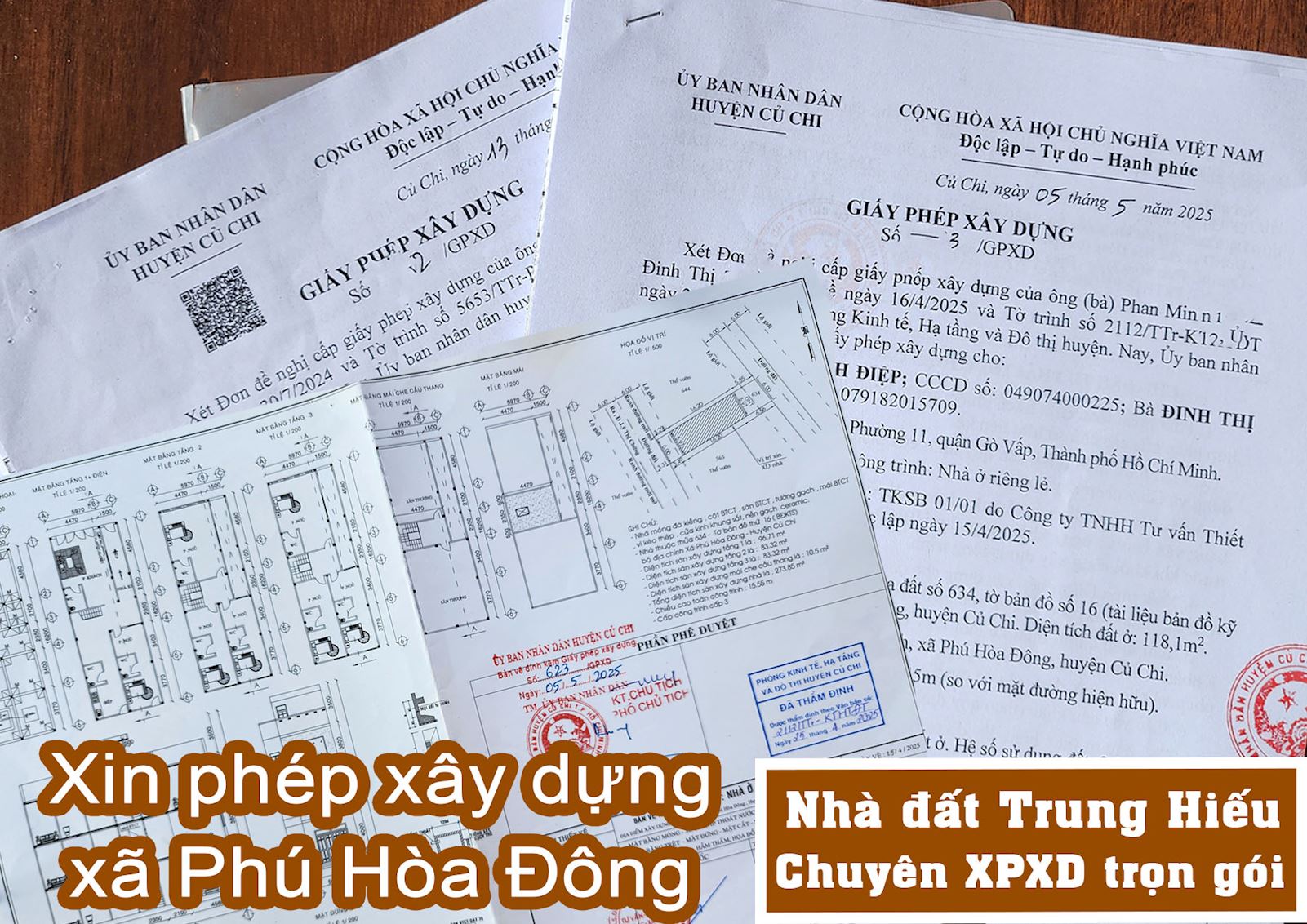Xin phép xây dựng xã Phú Hòa Đông - Thực hiện hồ sơ trọn gói