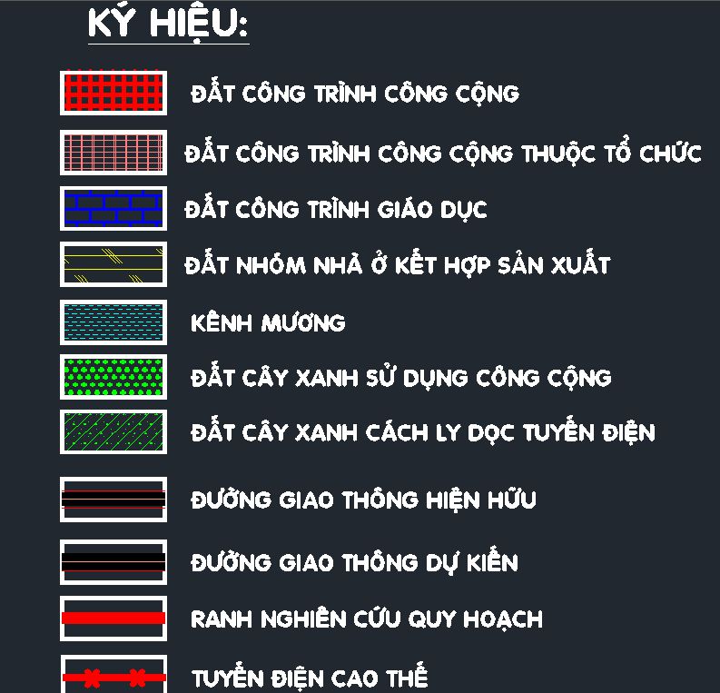 Ký hiệu quy hoạch đất Củ Chi