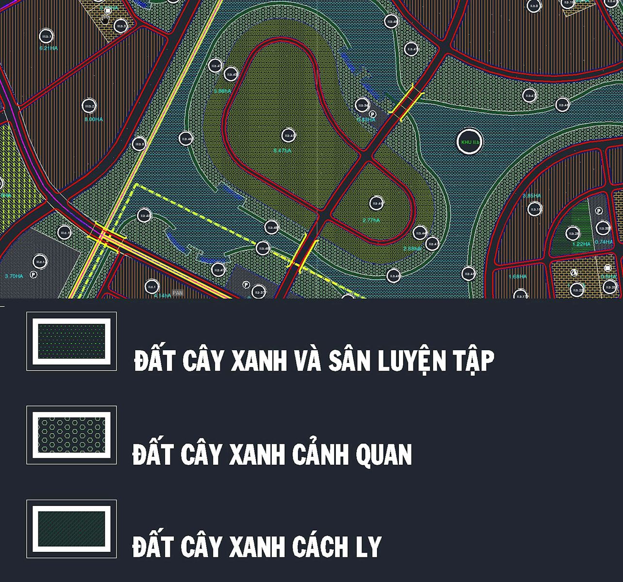 Khu vực quy hoạch cây xanh