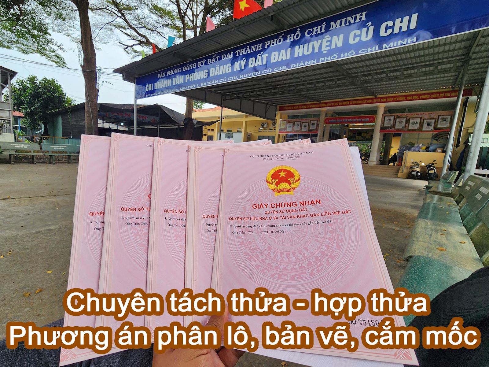 Chuyên tách thửa - hợp thửa Phương án phân lô, bản vẽ, cắm mốc