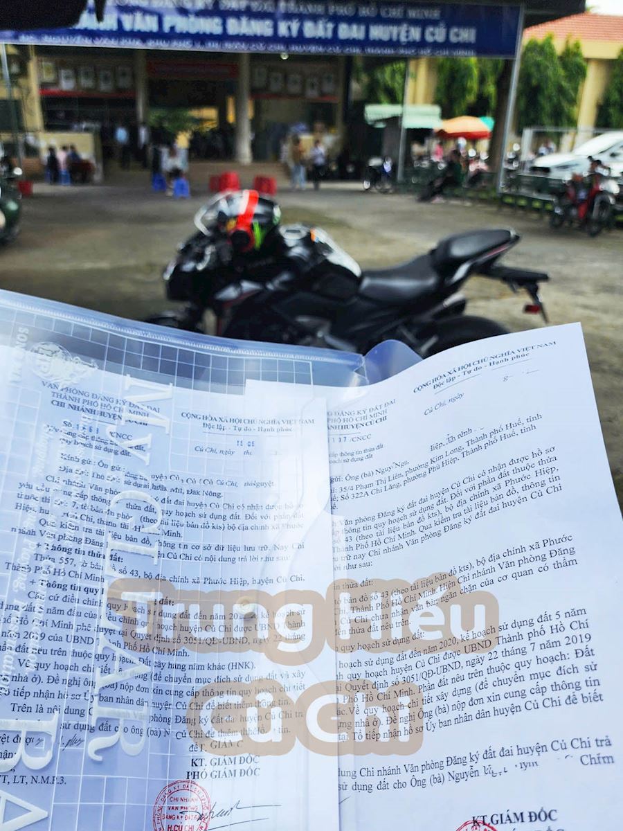 Giấy xác nhận thông tin quy hoạch thửa đất Củ Chi