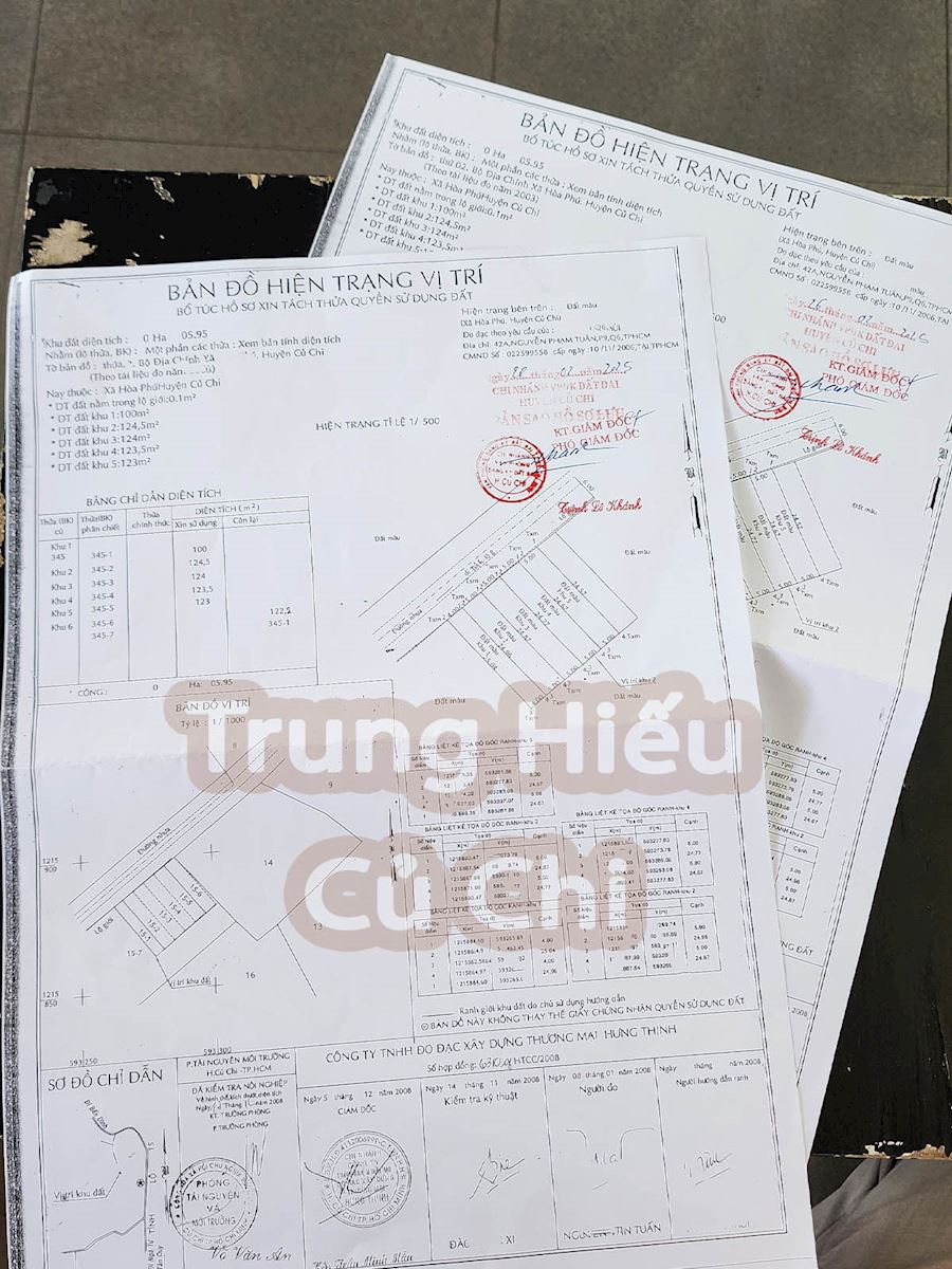 Trích lục bản vẽ cấp sổ đất Củ Chi