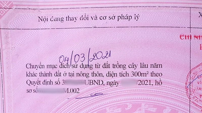 Thửa đất đã chuyển thổ cư 300m2 tại Củ Chi