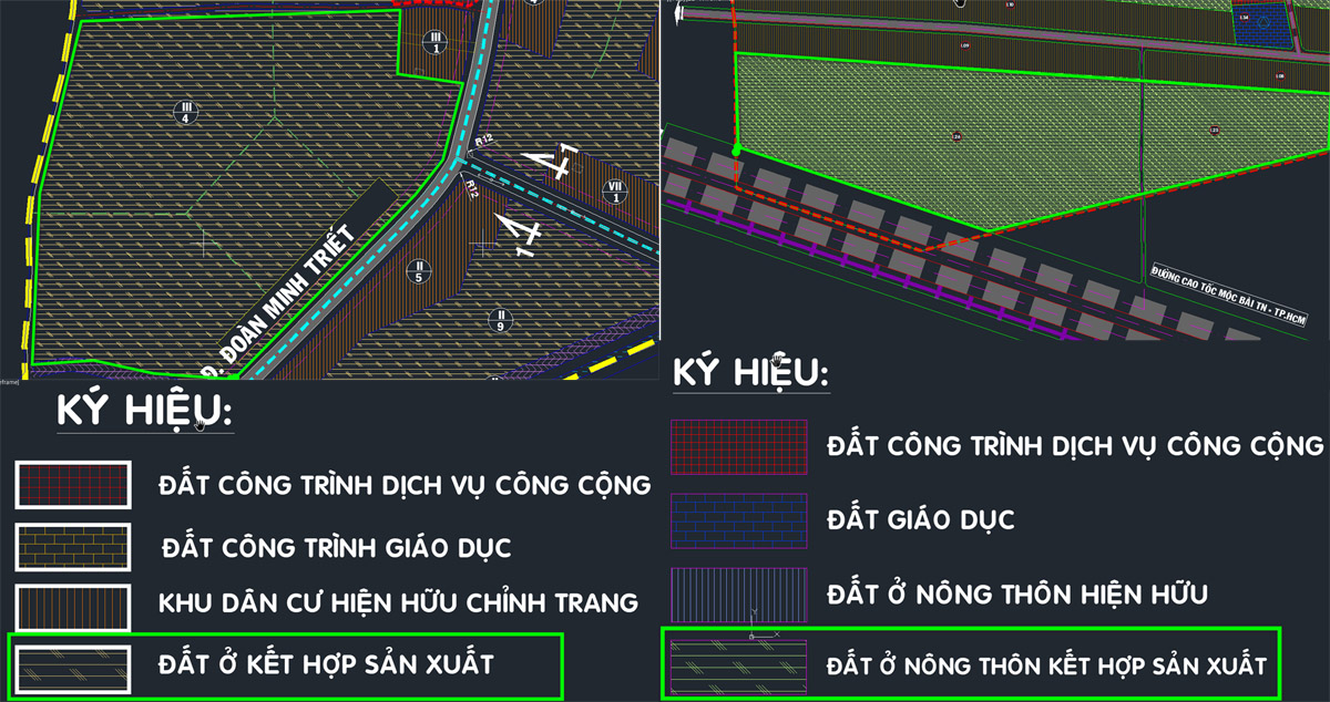 QH nhóm đất ở kết hợp sản xuất  - Xã Nhuận Đức