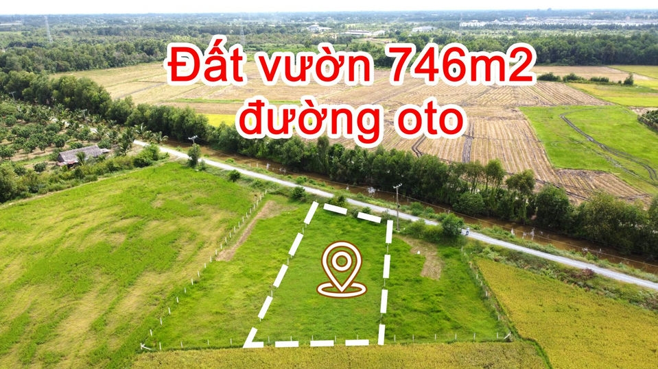 THCC03 Đất vườn Củ Chi 746m2 view Kênh và Dự án West Lakes Golf & Villas