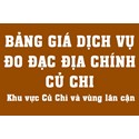 Bảng giá đo đạc địa chính khu vực Củ Chi định vị cắm mốc tọa độ làm bản vẽ nhà đất