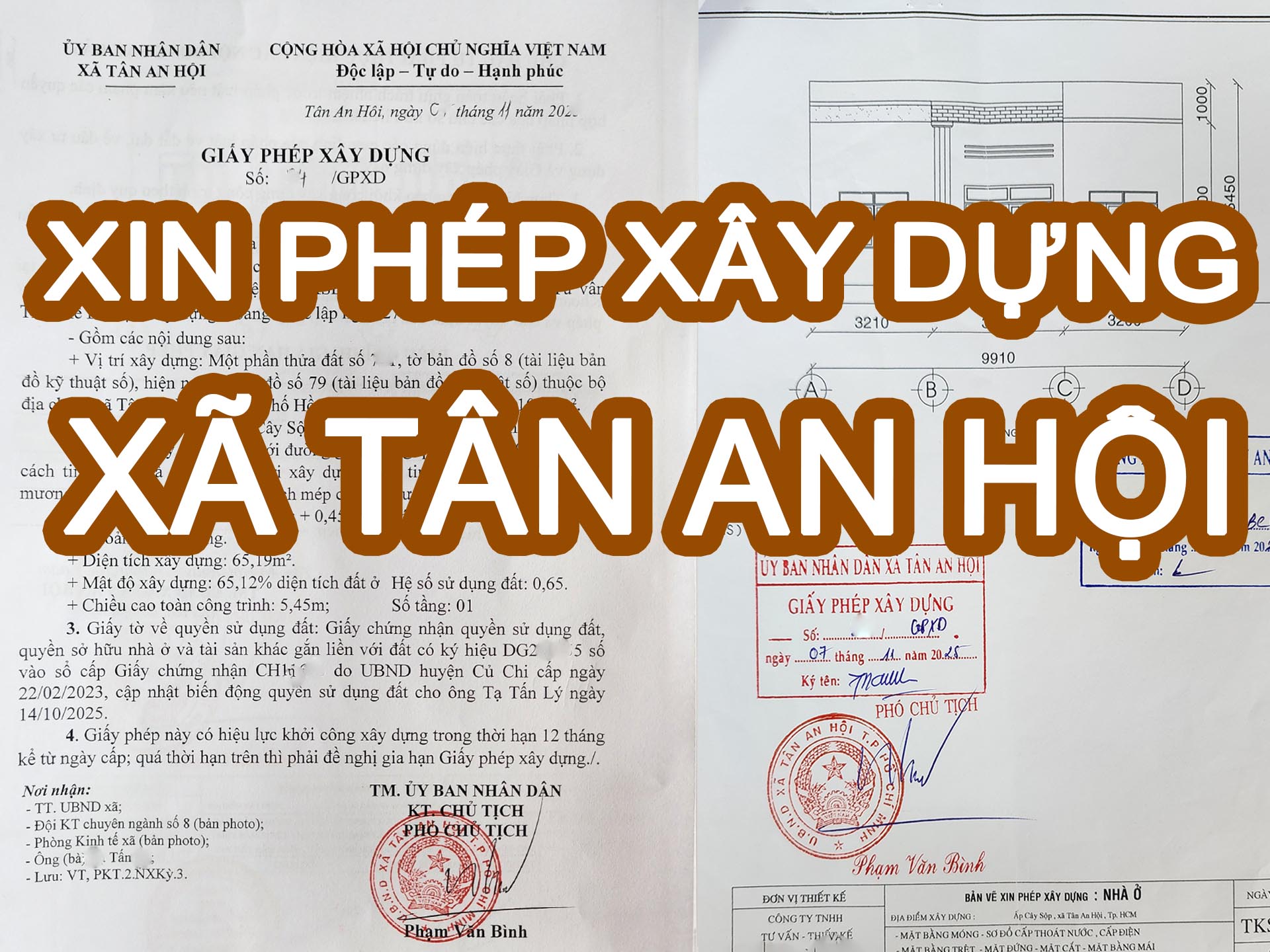 Xin phép xây dựng xã Tân An Hội - Đo đạc, lập bản vẽ thiết kế