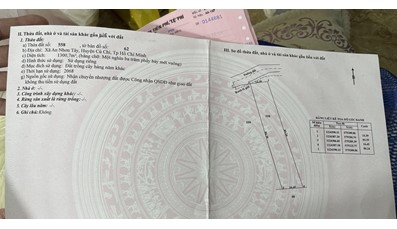 THCC127 Đất vườn Củ Chi 1300,7m2 xã An Nhơn Tây có đường oto (có sổ hồng riêng)