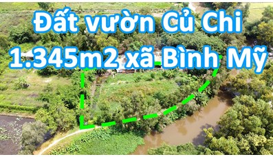 THCC06 Đất vườn Củ Chi 1.345m2 gần vành đai 3 xã Bình Mỹ (có sổ hồng riêng)