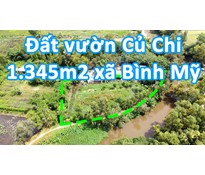 THCC06 Đất vườn Củ Chi 1.345m2 gần vành đai 3 xã Bình Mỹ (có sổ hồng riêng)